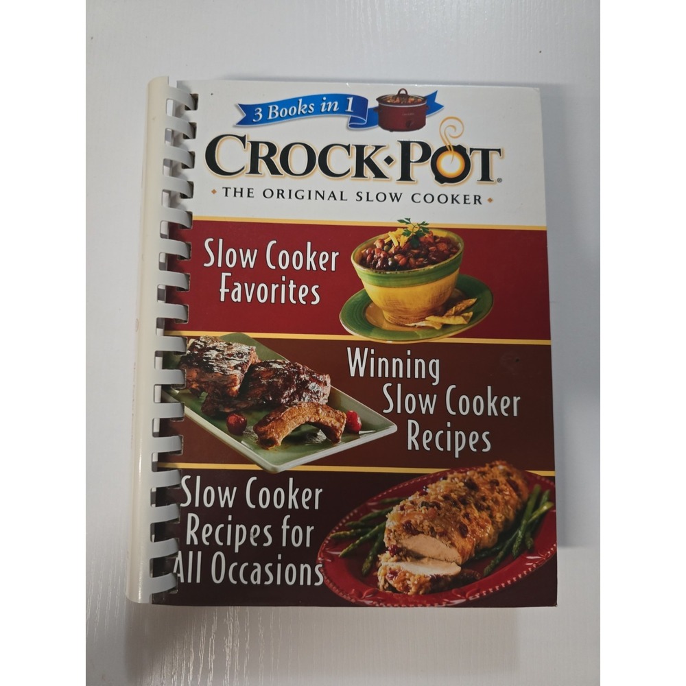 Vintage 2007 Crock-Pot Slow Cooker Favorites Cookbook 3 Books 1 Spiral Bound